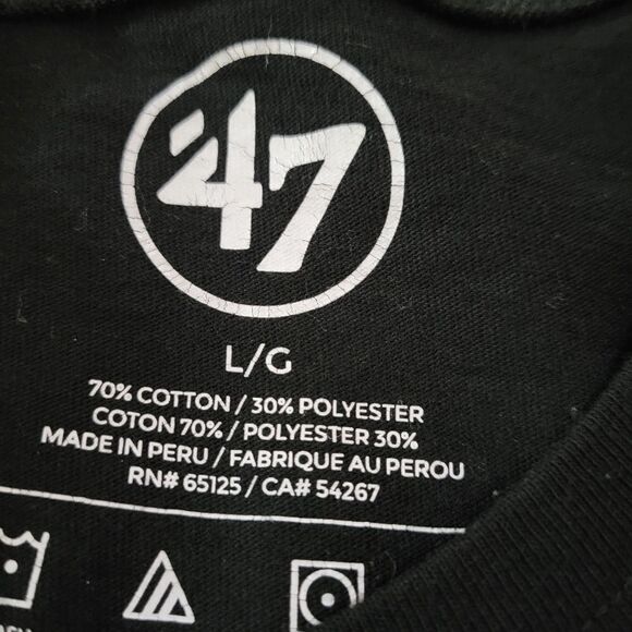 Team 47 Black Cotton and Polyester Blend TCU Horned Frogs T-Shirt‎ Size L - Picture 7 of 8